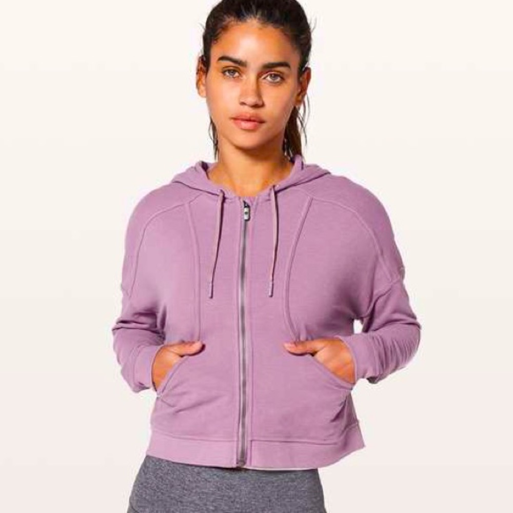 Lululemon Next Move crop Jacket. Sz 10. Vintage quartz. EUC
